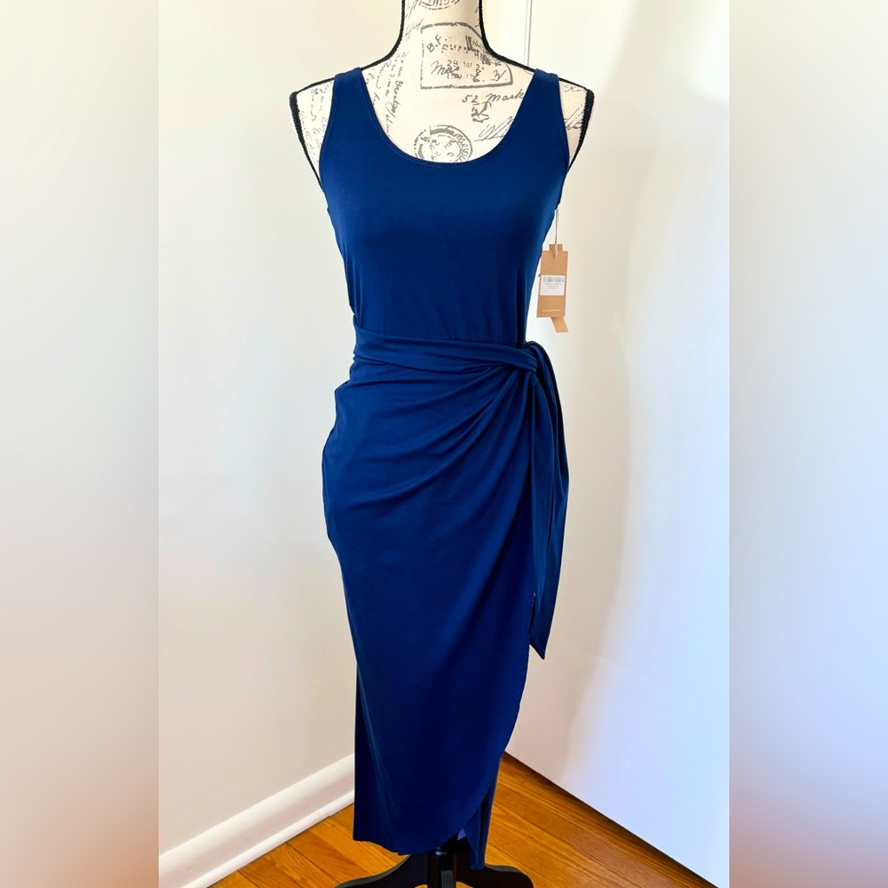 NWT Reformation Knit Wrap Dress Size M Color Danube